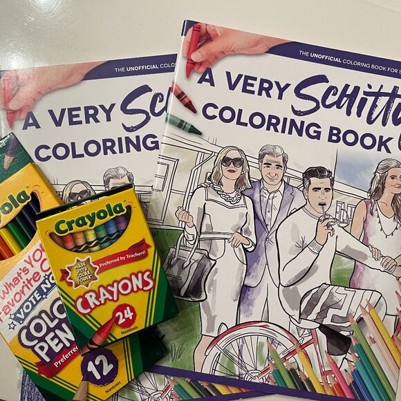 Schitt's Creek Coloring Book Bundle with Crayons and Colored Pencils (h/x) - Picture 3 of 11